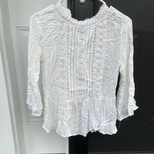 Kensie Jeans white peasant top